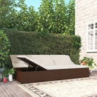 Poly Rattan Tuinbed voor ontspanning bij zwembad of op terras - Tuinbedden