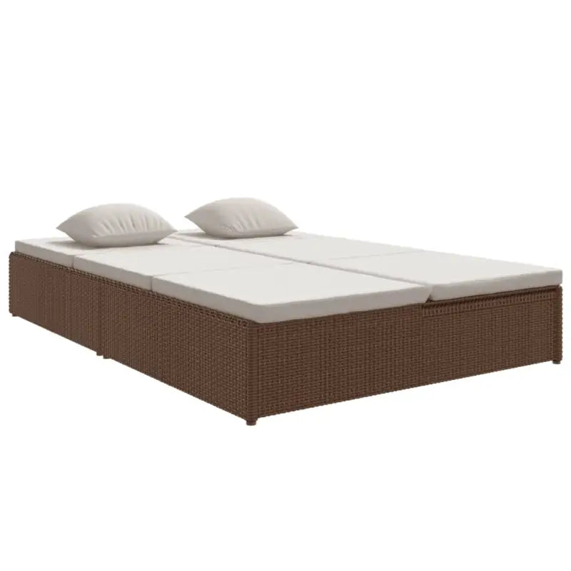 Poly Rattan Tuinbed voor ontspanning bij zwembad of op terras - Tuinbedden
