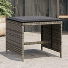 Poly rattan tuinkrukken voor een comfortabele zitervaring - Grijs / 4 - Tuinpoefs