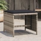 Poly rattan tuinkrukken voor een comfortabele zitervaring - Lichtgrijs / 4 - Tuinpoefs