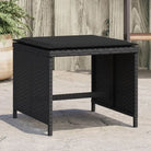 Poly rattan tuinkrukken voor een comfortabele zitervaring - Zwart / 4 - Tuinpoefs