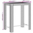 Poly rattan tuinset met aangename uitstraling en gepoedercoat staal - Grijs - Tuinsets