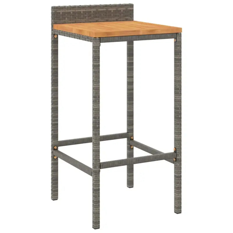 Poly rattan tuinset met aangename uitstraling en gepoedercoat staal - Grijs - Tuinsets