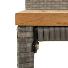 Poly rattan tuinset met aangename uitstraling en gepoedercoat staal - Grijs - Tuinsets