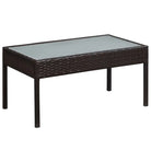 Poly Rattan Tuinset met comfortabele breedte en diepte zitting - Bruin - Tuinsets
