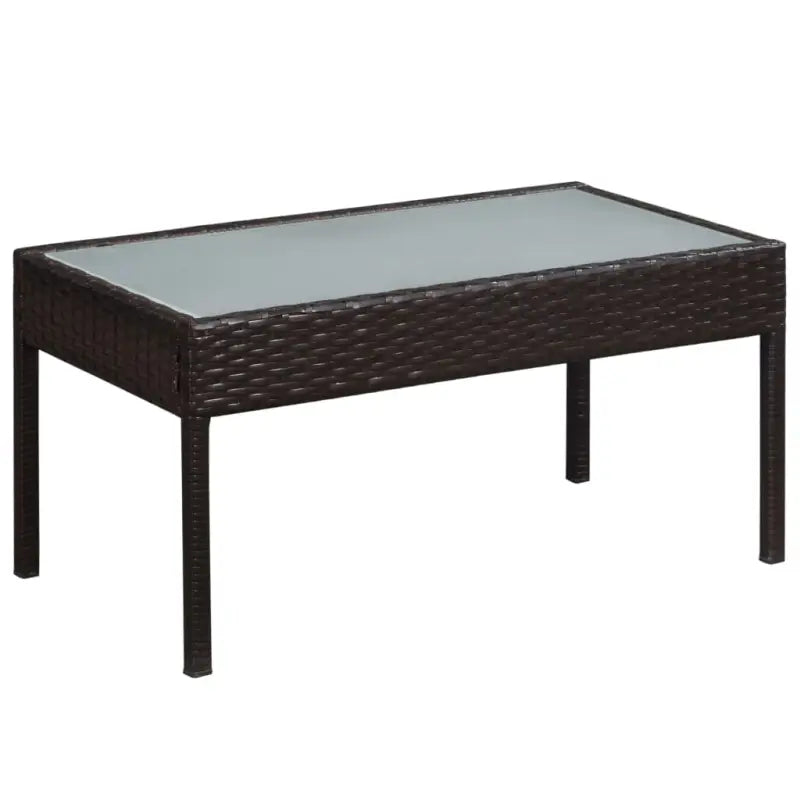 Poly Rattan Tuinset met comfortabele breedte en diepte zitting - Bruin - Tuinsets
