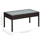 Poly Rattan Tuinset met comfortabele breedte en diepte zitting - Bruin - Tuinsets
