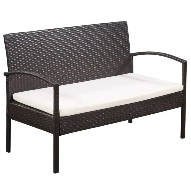 Poly Rattan Tuinset met comfortabele breedte en diepte zitting - Bruin - Tuinsets