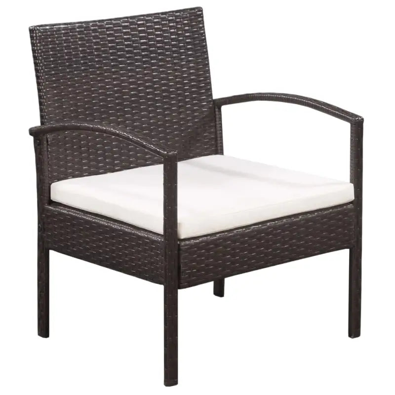Poly Rattan Tuinset met comfortabele breedte en diepte zitting - Bruin - Tuinsets