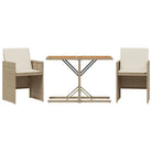 Poly rattan tuinset met comfortabele zitervaring en wasbare hoes - Tuinsets