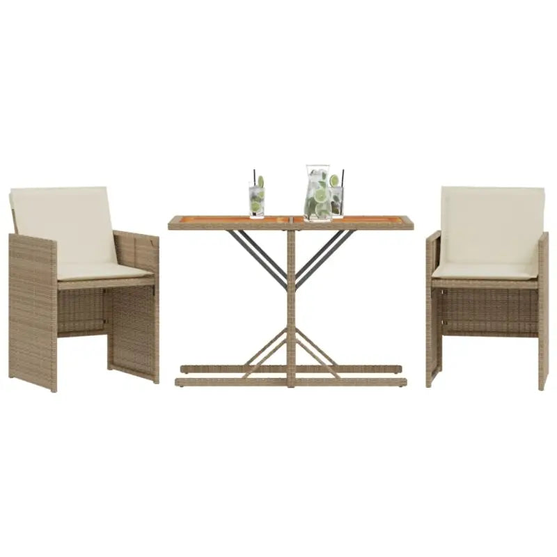Poly rattan tuinset met comfortabele zitervaring en wasbare hoes - Tuinsets