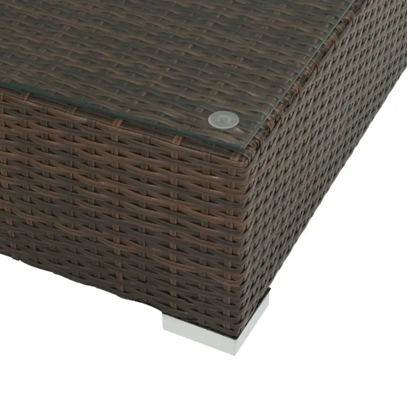 Poly Rattan Tuinset met Diepte Zitting en Gepoedercoat Stalen Frames - Tuinsets