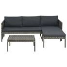 Poly Rattan Tuinset met Dik Diktes Zitkussen voor Buitenplezier - Tuinsets
