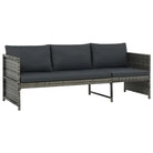 Poly Rattan Tuinset met Dik Diktes Zitkussen voor Buitenplezier - Tuinsets