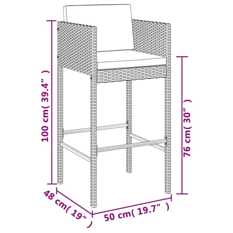 Poly Rattan tuinset met gehard glas en eenvoudig schoon design - Tuinsets