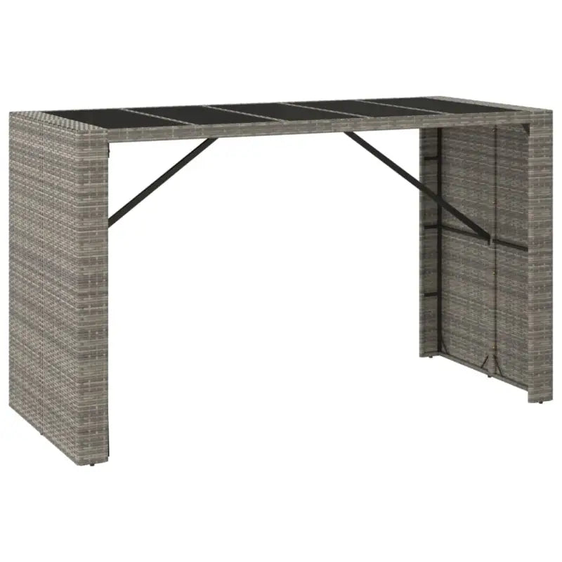 Poly Rattan tuinset met gehard glas en eenvoudig schoon design - Tuinsets