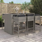 Poly Rattan tuinset met gehard glas en eenvoudig schoon design - Tuinsets