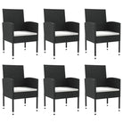 Poly rattan tuinset met gehard glas en zwart materiaal voor elegante buitenruimte - Tuinsets