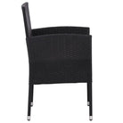 Poly rattan tuinset met gehard glas en zwart materiaal voor elegante buitenruimte - Tuinsets
