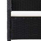 Poly rattan tuinset met gehard glas en zwart materiaal voor elegante buitenruimte - Tuinsets