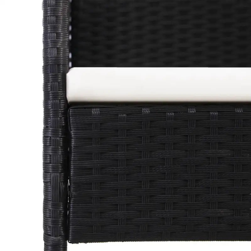 Poly rattan tuinset met gehard glas en zwart materiaal voor elegante buitenruimte - Tuinsets