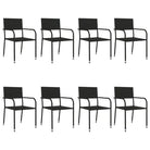 Poly rattan tuinset met gehard glas in zwart materiaal voor elegante tuindiners - Tuinsets