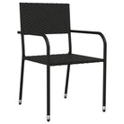 Poly rattan tuinset met gehard glas in zwart materiaal voor elegante tuindiners - Tuinsets
