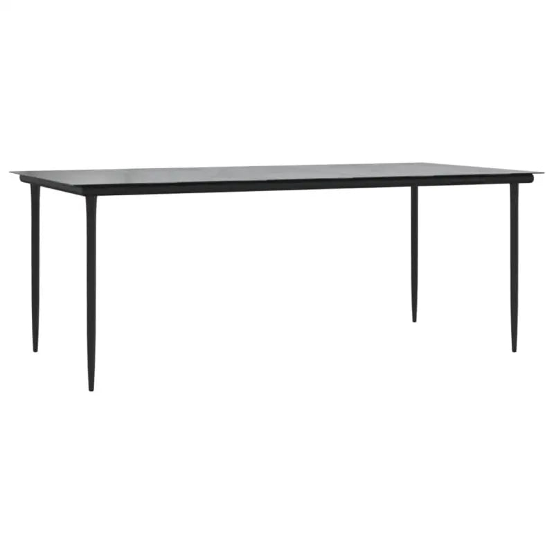 Poly rattan tuinset met gehard glas in zwart materiaal voor elegante tuindiners - Tuinsets