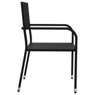 Poly rattan tuinset met gehard glas in zwart materiaal voor elegante tuindiners - Tuinsets
