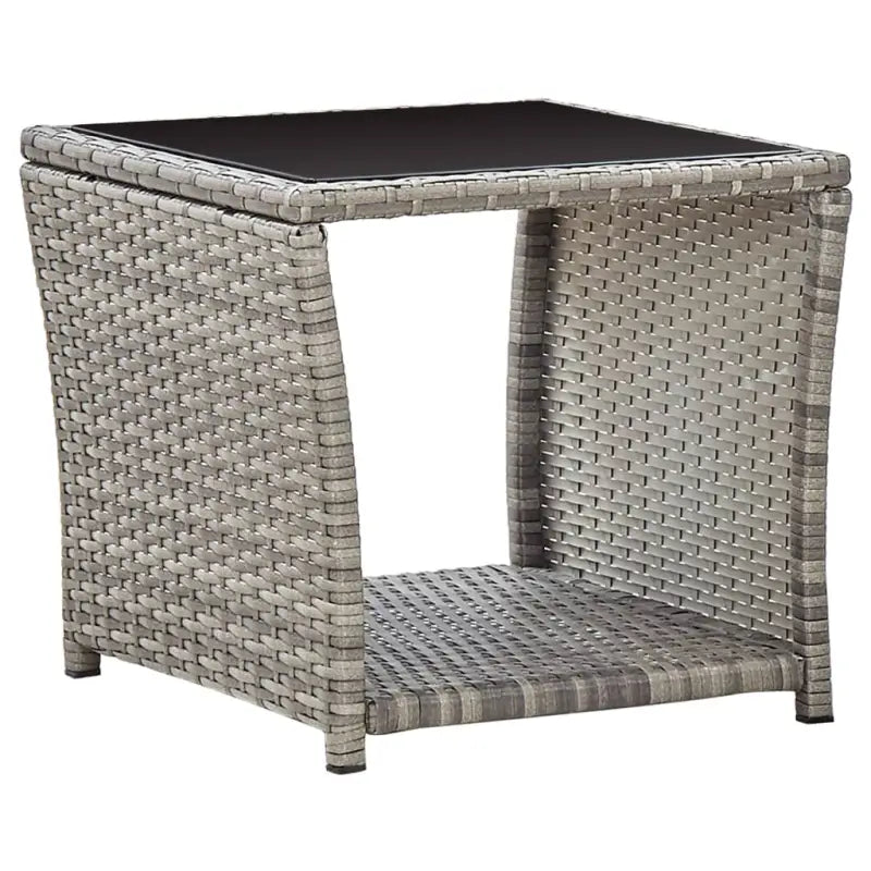 Poly rattan tuinset met gemakkelijk schoon en comfortabele afmetingen stoel - Verstelbare stoel zonder voetensteun