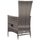Poly rattan tuinset met gemakkelijk schoon en comfortabele afmetingen stoel - Verstelbare stoel zonder voetensteun