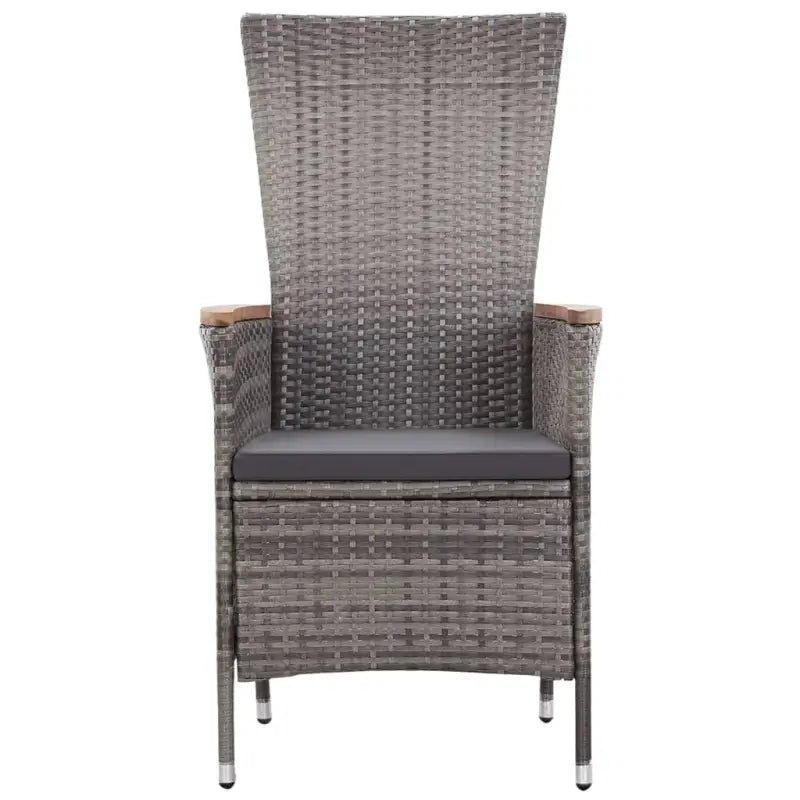 Poly rattan tuinset met gemakkelijk schoon en comfortabele afmetingen stoel - Verstelbare stoel zonder voetensteun