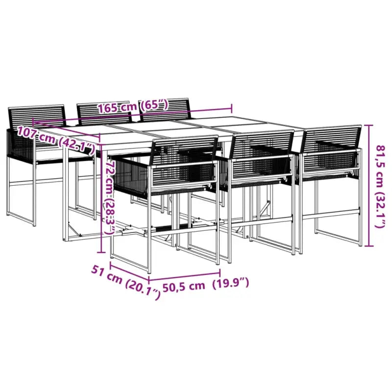 Poly Rattan Tuinset met gemakkelijk schoon wasbare hoes - Tuinsets