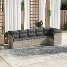 Poly Rattan Tuinset met Gepoedercoat Staal en Waterdichte Tas - Lichtgrijs / Zonder tafel - Tuinsets