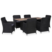 Poly rattan tuinset met gepoedercoat staal in vintage stijl - Tuinsets