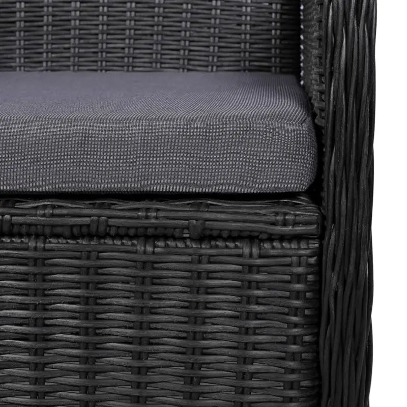 Poly rattan tuinset met gepoedercoat staal in vintage stijl - Tuinsets