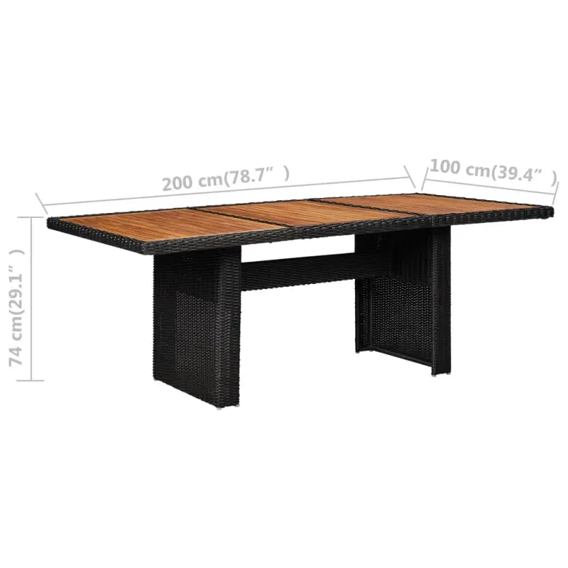 Poly rattan tuinset met gepoedercoat staal in vintage stijl - Tuinsets