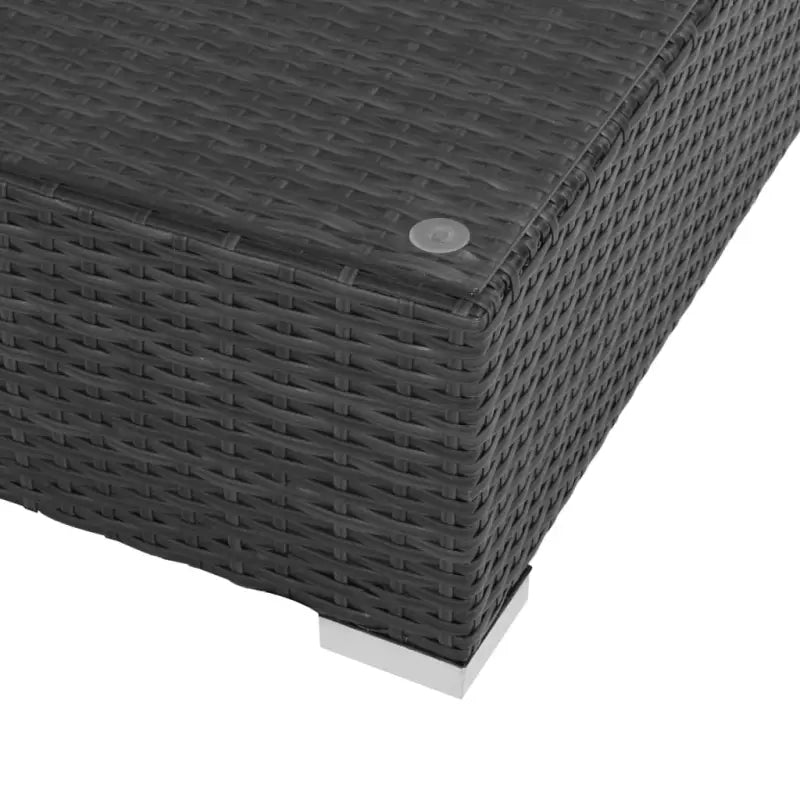 Poly Rattan Tuinset met gepoedercoate stalen frames en diepe zittingen - Zwart / Ja - Tuinsets
