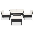Poly rattan tuinset met levering bevat en brede zitting voor gezellige lounges - Tuinsets
