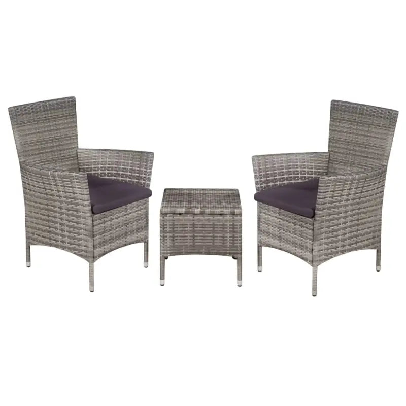 Poly Rattan Tuinset met levering bevat voor een eigentijdse buitenruimte - Grijs / Ja - Tuinsets