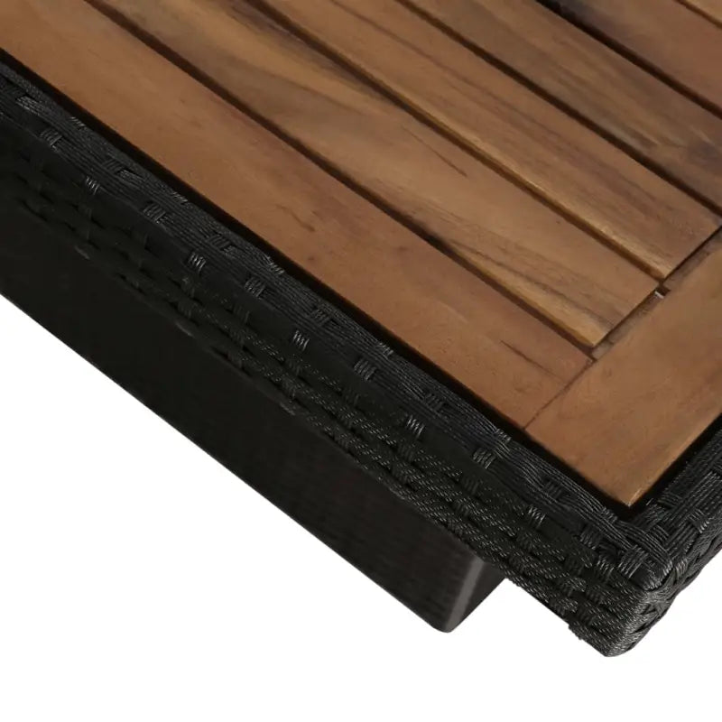 Poly rattan tuinset met massief acaciahout voor stijl en duurzaamheid - Tuinsets