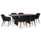 Poly rattan tuinset met massief acaciahout voor stijl en duurzaamheid - Zwart - Tuinsets