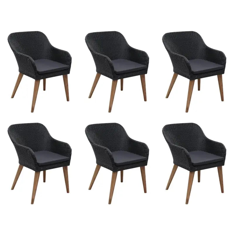 Poly rattan tuinset met massief acaciahout voor stijl en duurzaamheid - Tuinsets