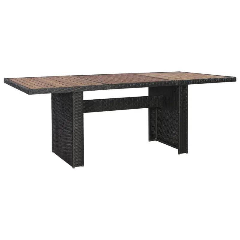 Poly rattan tuinset met massief acaciahout voor stijl en duurzaamheid - Tuinsets