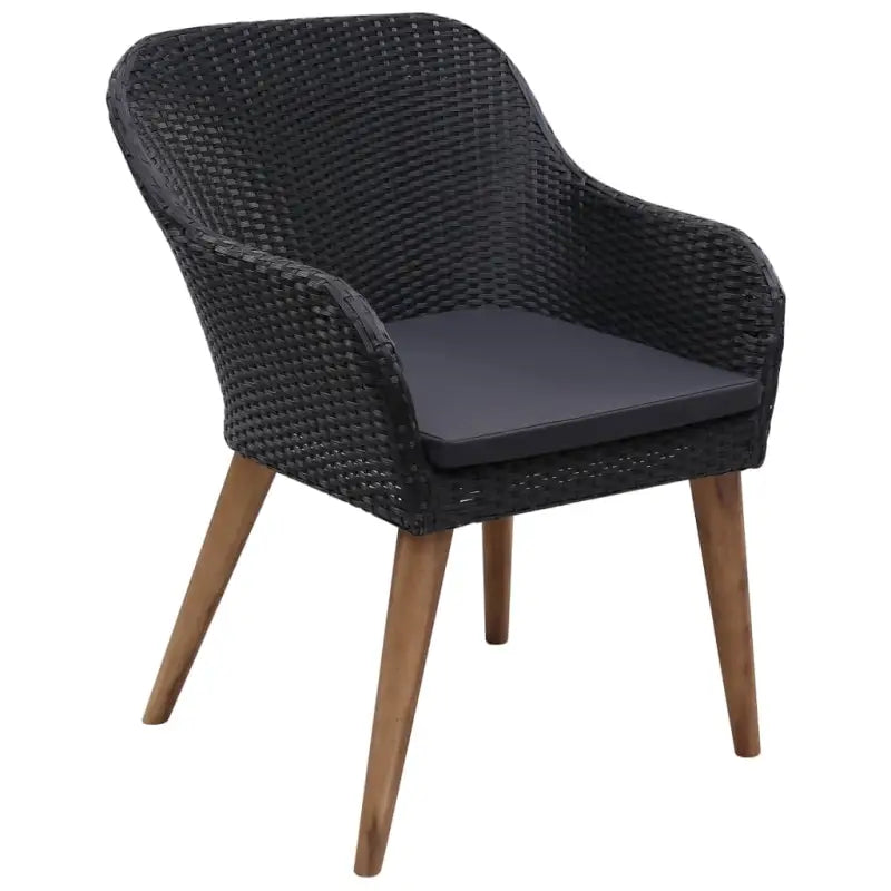 Poly rattan tuinset met massief acaciahout voor stijl en duurzaamheid - Tuinsets