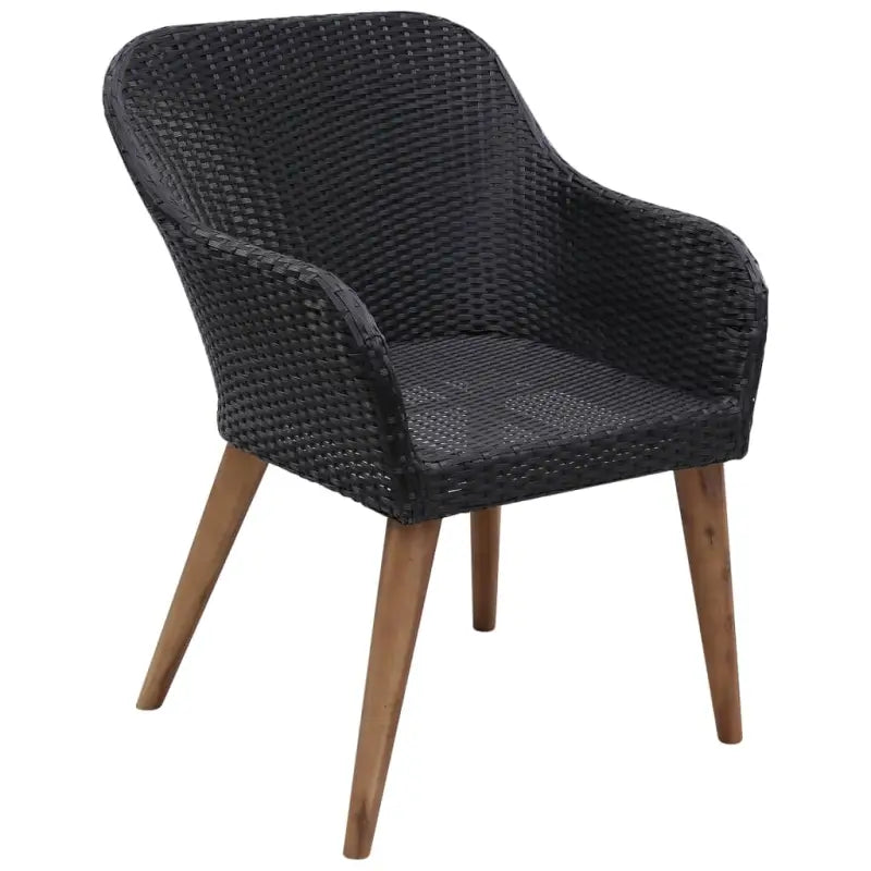 Poly rattan tuinset met massief acaciahout voor stijl en duurzaamheid - Tuinsets