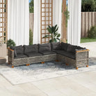 Poly Rattan Tuinset met Natuurlijke Olieafwerking voor Comfortabele Zitervaring - Grijs / Zonder tafel / gat weven