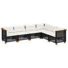 Poly Rattan Tuinset met Natuurlijke Olieafwerking voor Comfortabele Zitervaring - Tuinsets