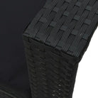 Poly Rattan Tuinset met opbergbare hoekbanken en voetensteunen - Tuinsets
