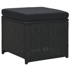 Poly Rattan Tuinset met opbergbare hoekbanken en voetensteunen - Tuinsets
